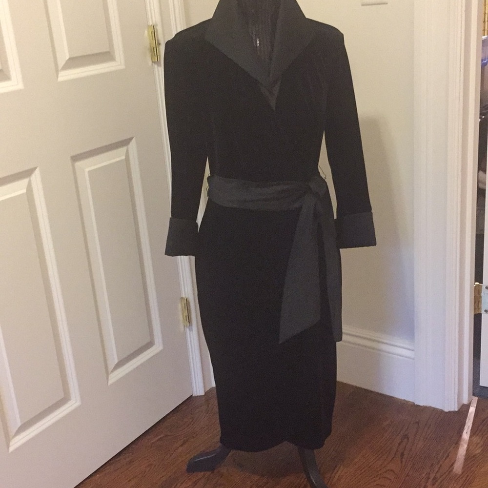 Black velvet dress